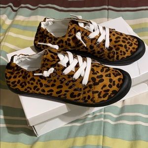 Slip-On Leopard Tennis Shoes. NWT!
